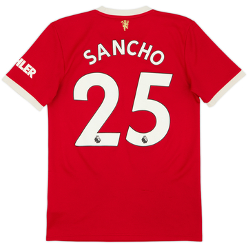 2021-22 Manchester United Home Shirt Sancho #25 - 5/10 - (S)