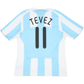 2007-09 Argentina Home Shirt Tevez #11 - 8/10 - (L)