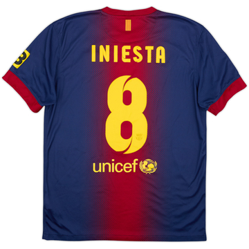 2012-13 Barcelona Home Shirt Iniesta #8 - 6/10 - (M)