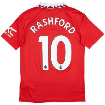 2022-23 Manchester United Home Shirt Rashford #10 - 9/10 - (L.Boys)