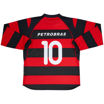 2002-04 Flamengo Home L/S Shirt #10 - 7/10 - (L)