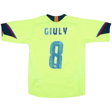 2005-06 Barcelona Away Shirt Giuly #8 - 5/10 - (M)