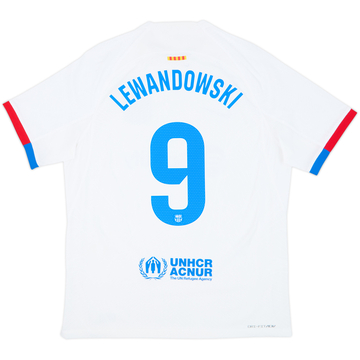 2023-24 Barcelona Authentic Away Shirt Lewandowski #9 - 7/10 - (L)