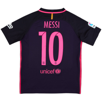 2016-17 Barcelona Away Shirt Messi #10 - 10/10 - (XL.Boys)