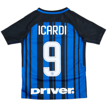 2017-18 Inter Milan Home Shirt Icardi #9 - 9/10 - (S.Boys)