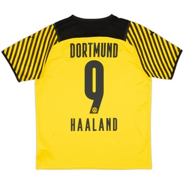 2021-22 Borussia Dortmund Home Shirt Haaland #9 - 8/10 - (L)