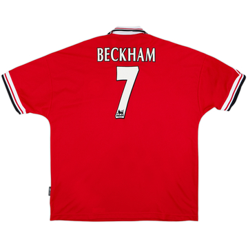1998-00 Manchester United Home Shirt Beckham #7 - 8/10 - (XXL)