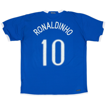 2006-07 Brazil Away Shirt Ronaldinho #10 - 5/10 - (XXL)