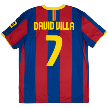 2010-11 Barcelona Home Shirt David Villa #7 - 6/10 - (XL)