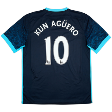 2015-16 Manchester City Away Shirt Kun Aguero #10 - 10/10 - (L)