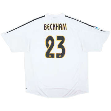 2004-05 Real Madrid Home Shirt Beckham #23 - 7/10 - (XXL)