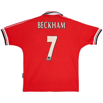 1998-00 Manchester United Home Shirt Beckham #7 - 5/10 - (XL.Boys)