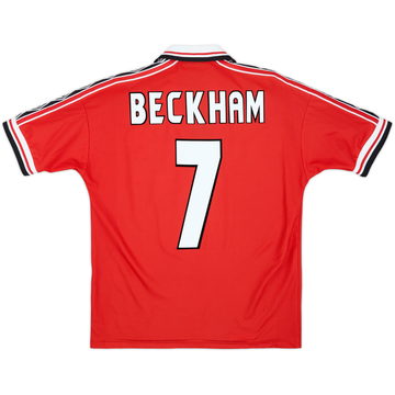 1998-00 Manchester United Home Shirt Beckham #7 - 8/10 - (M)