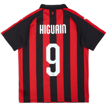 2018-19 AC Milan Home Shirt Higuain #9 - 8/10 - (M.Boys)
