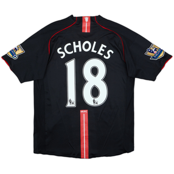 2007-08 Manchester United Away Shirt Scholes #18 - 8/10 - (L)