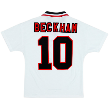 1996-97 Manchester United Away Shirt Beckham #10 - 8/10 - (15-16 Years)