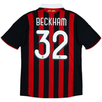 2009-10 AC Milan Home Shirt Beckham #32 - 8/10 - (M)