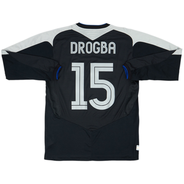 2004-05 Chelsea Away L/S Shirt Drogba #15 - 6/10 - (M)