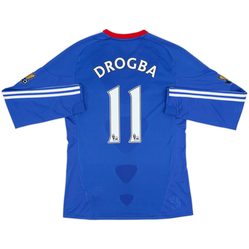 Camiseta de local de manga larga del Chelsea 2010-11 Drogba #11 - 7/10 - (S)