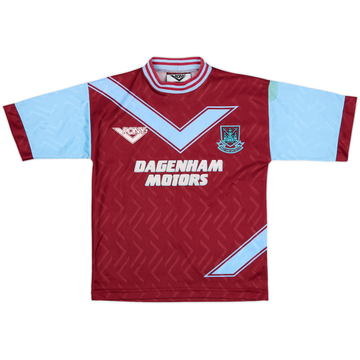1993-95 West Ham Home Shirt #9 - 8/10 - (L.Boys)
