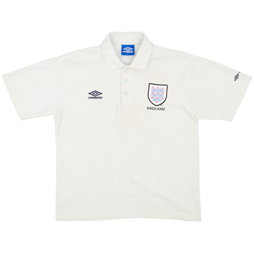1995-97 England Umbro Polo Shirt - 8/10 - (M)