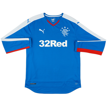 2015-16 Rangers Home L/S Shirt - 6/10 - (L)