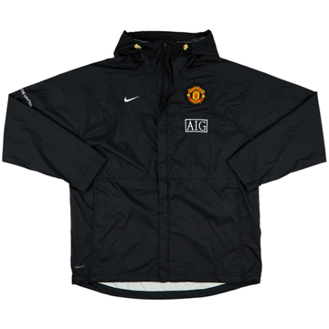 2008-09 Manchester United Nike Hooded Rain Jacket - 9/10 - (XL)