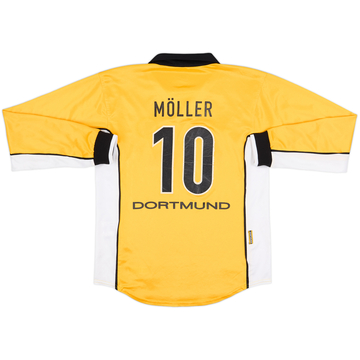 1998-00 Borussia Dortmund Home L/S Shirt Moller #10 - 7/10 - (XL.Boys)