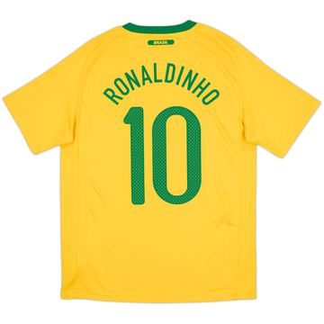 2010-11 Brazil Home Shirt Ronaldinho #10 - 10/10 - (M)