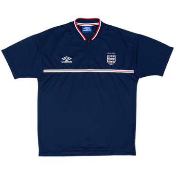 2000-02 England Umbro 1/4 Zip Training Shirt - 9/10 - (S)