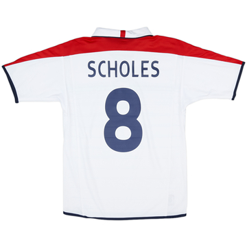 2003-05 England Home Shirt Scholes #8 - 9/10 - (S)