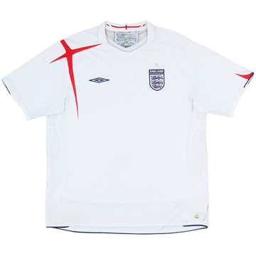 2005-07 England Home Shirt - 5/10 - (XXL)