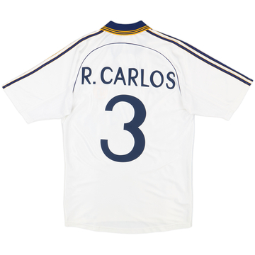 1998-00 Real Madrid Home Shirt R.Carlos #3 - 8/10 - (S)