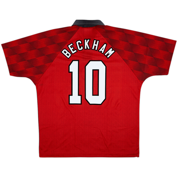 1996-98 Manchester United Home Shirt Beckham #10 - 10/10 - (XL)