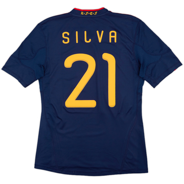 2010-11 Spain Away Shirt Silva #21 - 9/10 - (L)