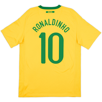 2010-11 Brazil Home Shirt Ronaldinho #10 - 8/10 - (M)