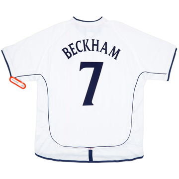 2001-03 England Home Shirt Beckham #7 (XL)