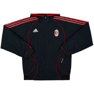 2006-07 AC Milan adidas Formotion 1/4 Zip Hooded Rain Jacket - 9/10 - (S)