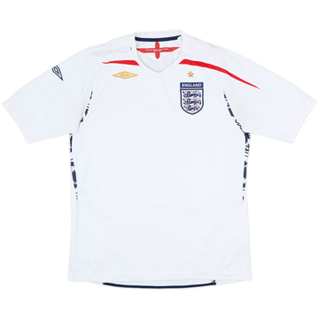 2007-09 England Home Shirt - 4/10 - (L)