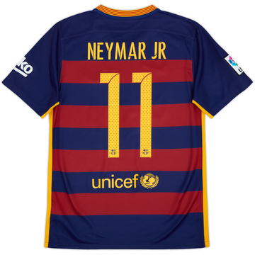 2015-16 Barcelona Home Shirt Neymar Jr #11 - 8/10 - (S)