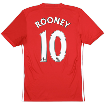 2016-17 Manchester United Home Shirt Rooney #10 - 9/10 - (XS)