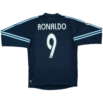 2003-04 Real Madrid Away L/S Shirt Ronaldo #9 - 8/10 - (S)
