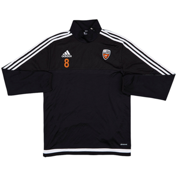 2015-16 Lorient Player Issue adidas 1/4 Zip Drill Top #8 - 7/10 - (M)