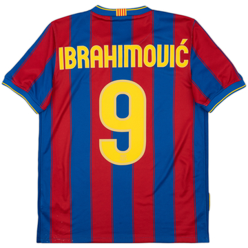 2009-10 Barcelona Home Shirt Ibrahimovic #9 - 10/10 - (S)