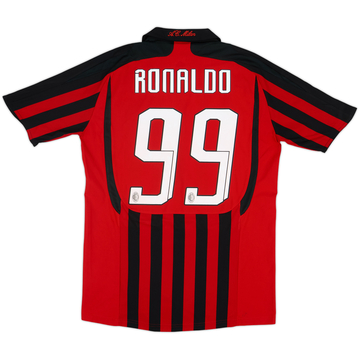 2007-08 AC Milan Home Shirt Ronaldo #99 - 9/10 - (M)