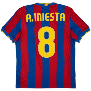 2009-10 Barcelona Home Shirt A.Iniesta #8 - 6/10 - (S)