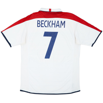 2003-05 England Home Shirt Beckham #7 - 5/10 - (L)