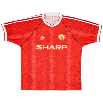 1990-92 Manchester United Home Shirt - 8/10 - (L)