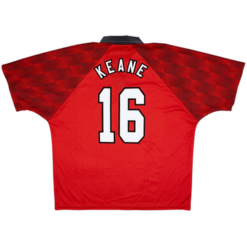 1996-98 Manchester United Home Shirt Keane #16 - 9/10 - (XXL)