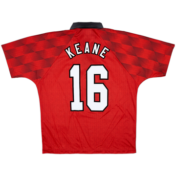 1996-98 Manchester United Home Shirt Keane #16 - 9/10 - (M)